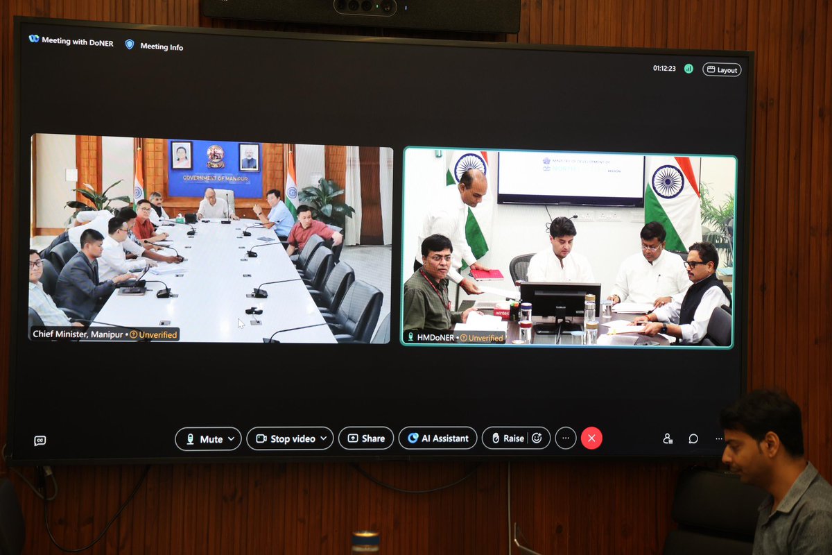 JM_Scindia's tweet photo. As the birthplace of polo, Manipur holds immense potential to emerge as a global hub for the sport. 

Had a productive discussion with Hon’ble Chief Minister Shri @YKhemchandSingh on developing a comprehensive roadmap to position Polo as Manipur’s USP- Unique Selling Proposition. https://t.co/CitNHNoS2H