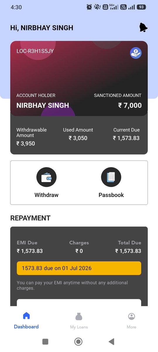 nirbhaysin72689's tweet photo. Loan taken from Instamoney ₹10,000. EMI paid on time, yet ~₹20,000 debited as "RTN charges" in last 1 year. Even today ₹4,750  deducted without proper justification. This is unauthorized. Request immediate investigation and full refund.
@InstaMoneyApp
@RBI https://t.co/YZQDurKgpy