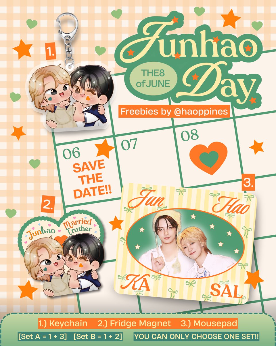haoppines's tweet photo. ★ [🐱🐸] Junhao Day online Freebies ★
— by @haoppines

🍀 rt + like this tweet
🧡 Strictly for INA JUNHAOIST ONLY!! minimal pernah hype JUNHAO (i'll check)
🍀 Answer the question on 𝗣𝗿𝗶𝘃𝗮𝘁𝘁𝗲𝗿 to claim
🧡 More detail on pict

Kindly tag me if u get it <3 https://t.co/rN39tckCTU