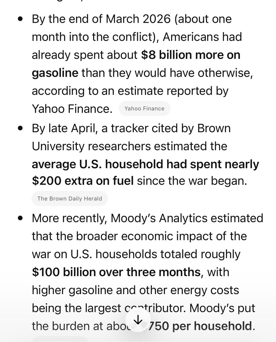MarkConcannonSU's tweet photo. @BadgerStew Yeah. We have seized $1 billion in Iranian crypto while the war in Iran has cost American households $100 billion more than what they were paying for goods just three months ago. Sweet deal! https://t.co/WRfjLsFFQe