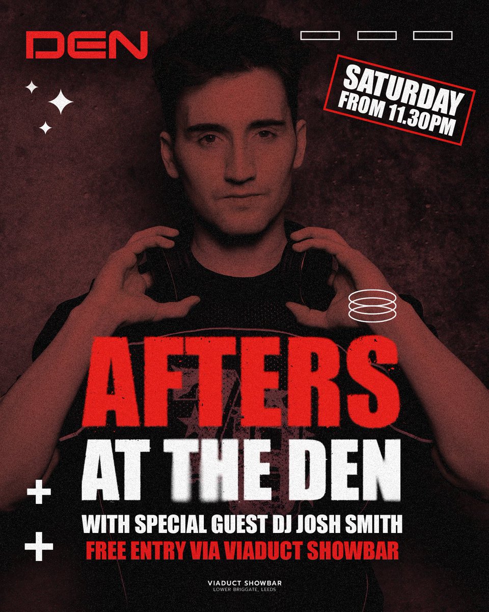 dj_joshsmith's tweet photo. LEEDS 🚨

I’ll be playing at @denleeds this Saturday from 11:30PM! Playing higher energy vocal and commercial house goodness till late 🎉🎉 https://t.co/kF0pIHjMyS