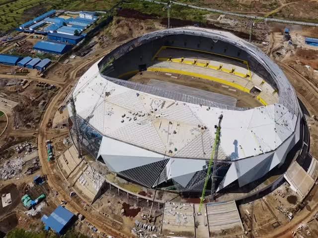 Adambrv's tweet photo. Global football beauties
Football stadiums 🏟 that look alike. The one in Tanzania 🇹🇿 is brand new, being finalised for Pamoja AFCON. When completed, it'll be the most beautiful stadium in East Africa

Comparison 
Mercedes, USA 🇺🇸 vs. 🇹🇿 Arusha, Tanzania https://t.co/QffqVAhnBj