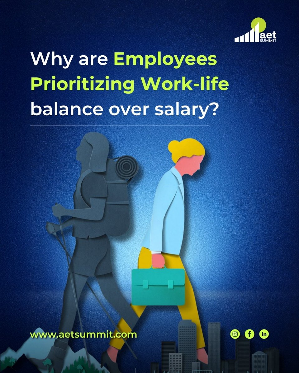 AETSummit's tweet photo. After years of burnout and constant hustle, people are choosing workplaces that support life not consume it.

Because a high salary may attract talent,
but balance is what truly keeps them. ✨

#AETSummit #MostTrustedWorkplace #FutureOfWork #StartupCulture #CorporateLife https://t.co/rwP4yB5bSg