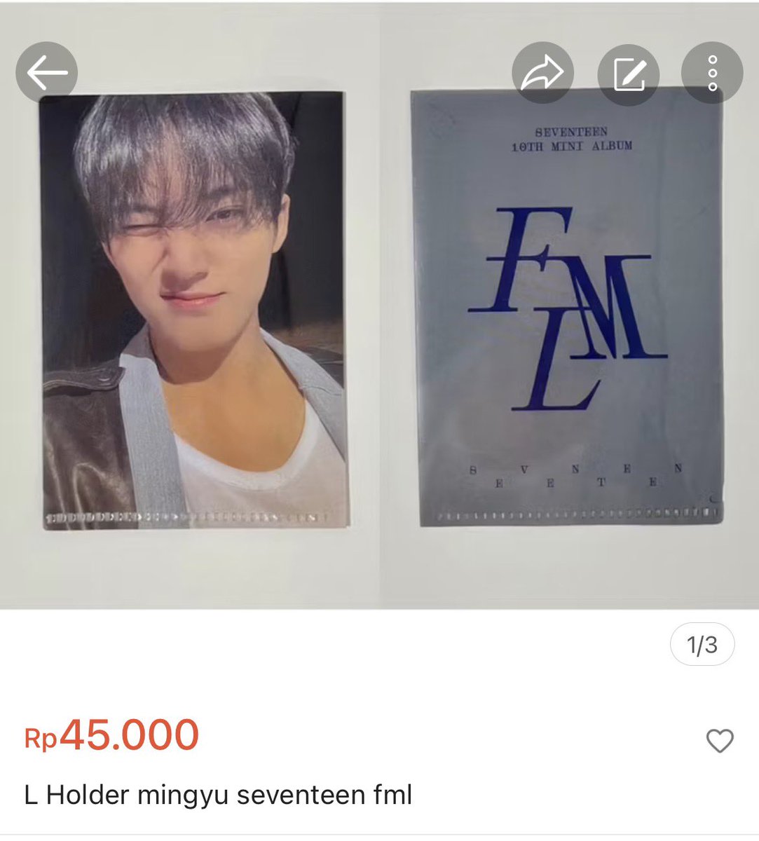 creampuffding's tweet photo. wts want to sell

L Holder fml mingyu

IDR 45k

inc packing &amp; adm🍊
dom bekasi, ina

t. svt seventeen https://t.co/qnjFwaXqc2
