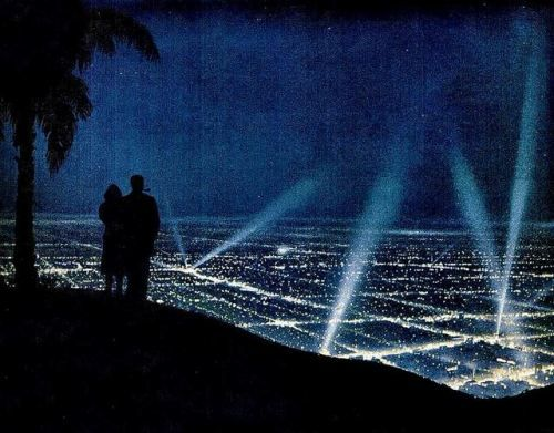 eyeonaxis's tweet photo. “The Beckoning lights of Southern California after dark”, 1941 https://t.co/UnPefNKkHM