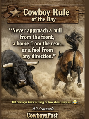 866GoToTom's tweet photo. Good Morning....
A bull deserves respect, a horse deserves space, and a fool deserves a wide berth. https://t.co/ydTwVGRPX5