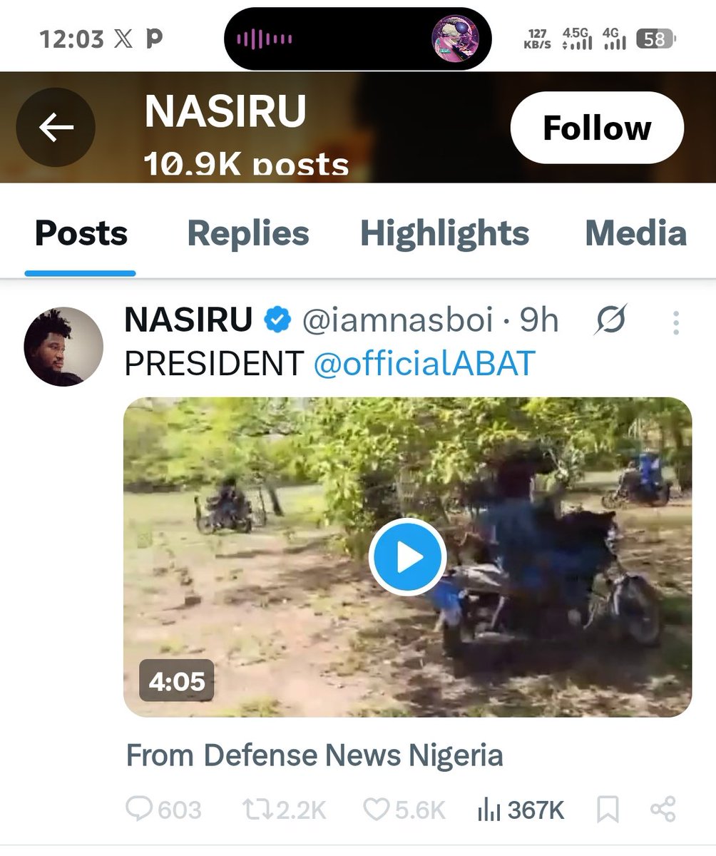 Dannymasterp's tweet photo. You see all these mumu clout chasers that we made celebrity in this country @iamnasboi you get luck say you don rush block me as you no fit reply me again

The U.S records 40,000 mass gunshots killing annually and you'll never see any America musical or Influencer use it for clouts.

Failed content creator, failed musical and now turn to use insecurity in caused our own people tochase clouts for Elon 30 dollars. Shame on YOU Nasboi.

You keep postiing fake videos and spreading fake news to instigate fear and anxiety in this country.

@PoliceNG shouldn't allow this people to continue using their big for nothing media platforms to instigate fear and anxiety in the life of our citizens.

Trump you said you want to tag aggressively because of internal insecurity that are caused by our own citizens.

Instead of you people to use your platform to condemn the insecurity, condem the people using insecurity as a campaign tool on this country and suggest solution.

We all knows what we're doing in this country.