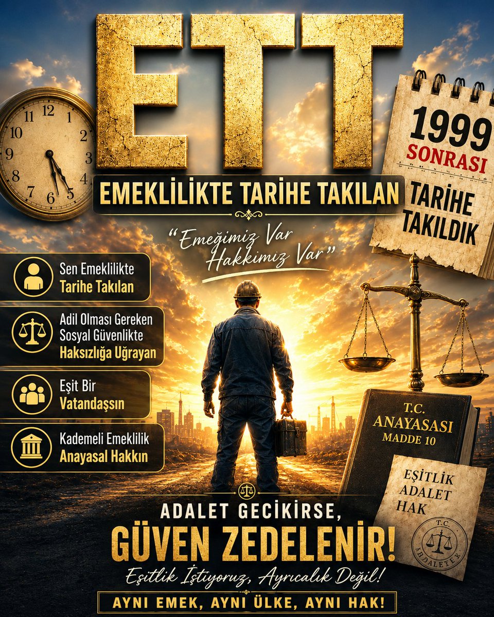 CihanKoncaTR's tweet photo. @RTErdogan Kademeli Emeklilik Anayasal Haktır
@ETTDER1999 
@KademeFed 
#EytSonrasınaKademe https://t.co/8HmM0euIDh