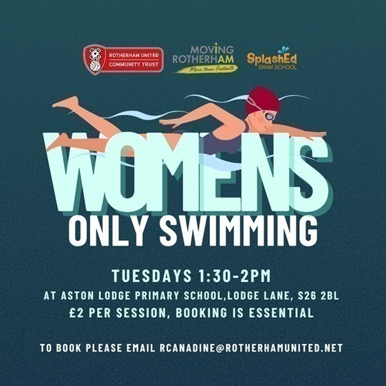 Stag_RosePPG's tweet photo. #tuesday Women’s Only Swimming Sessions at
Aston Lodge, S26 2FU🏊‍♀️🏊🏊‍♀️🏊🏊‍♀️

Booking details below 💦

@RUFC_CT - Booking required‼️‼️

#WomensSwimming #SwimForWellbeing #MakeASplash #movingrotherham #MoreThanFootball https://t.co/MPKsJoMcrQ