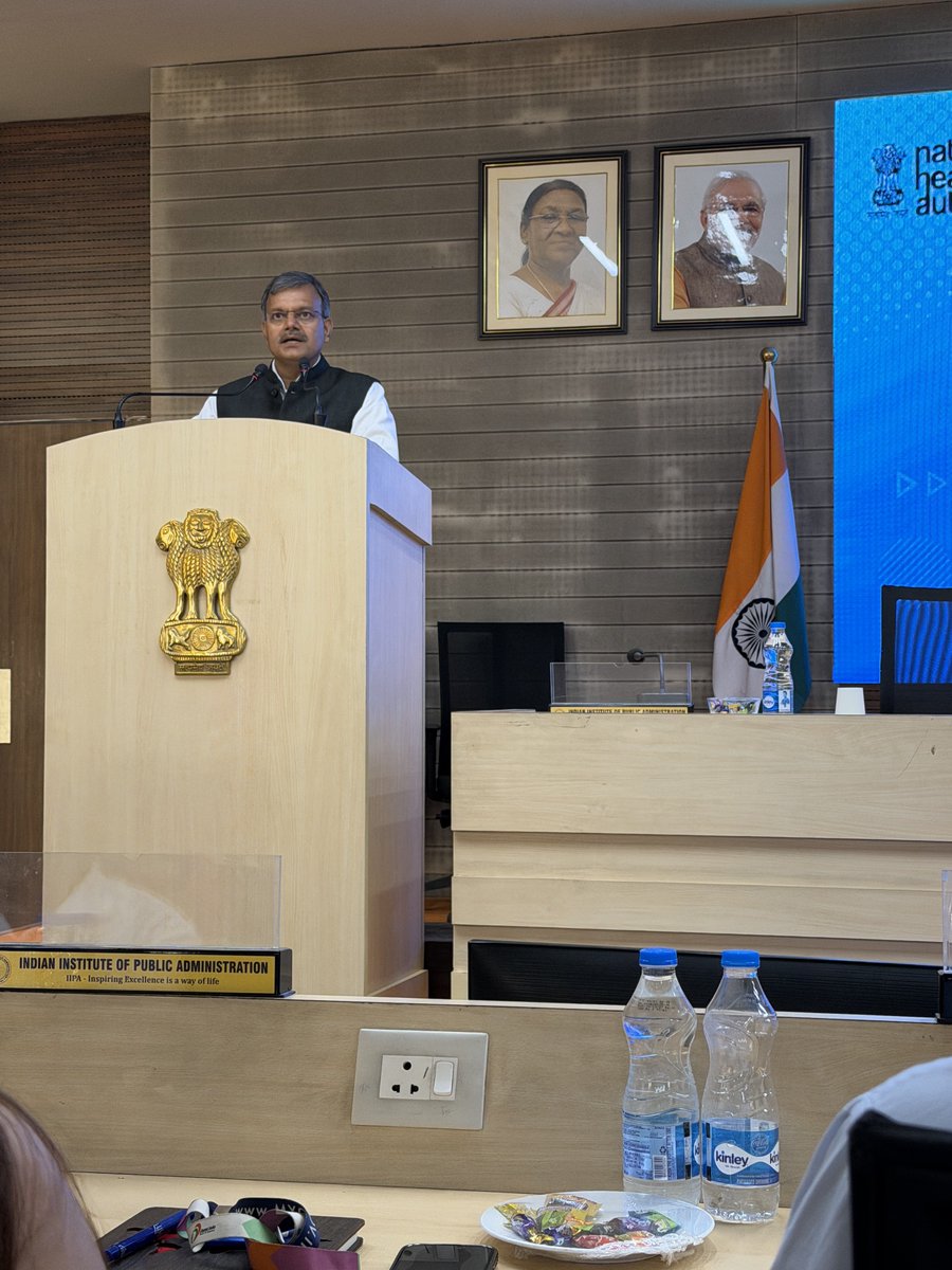 AyushmanNHA's tweet photo. At NHA’s IEC Workshop, Dr. @Sunil_Barnwal, CEO, NHA, underlined that IEC must be planned with citizens at the centre.

He called for localised, creative and targeted communication strategies to strengthen awareness of #PMJAY and #ABDM across languages, regions and communities. https://t.co/efZ2cuz0px