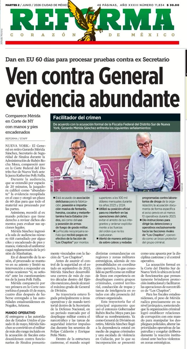 Melissa_Bely's tweet photo. 🚨 ESCÁNDALO 

Mientras Claudia Sheinbaum pide pruebas, en Nueva York hablan de "evidencia abundante".

La diferencia es que allá investigan y aquí protegen a los narcos. 

La impunidad no es falta de evidencia, es falta de voluntad.

Van a llorar en Palenque.

👇 https://t.co/yAooBMGMWB