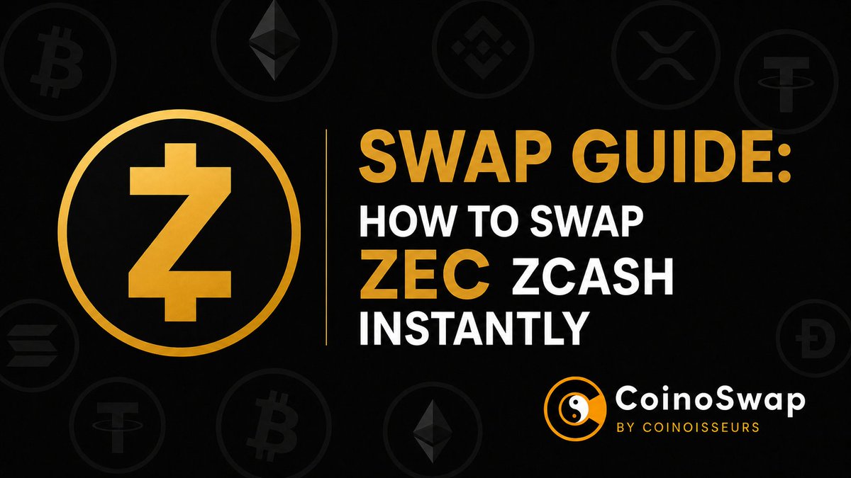 CoinoSwap's tweet photo. Can Zcash hit $1,000?

Privacy coins are back in focus — and $ZEC remains one of the biggest names in the sector.

Our new Zcash swap guide shows how to swap ZEC instantly, compare rates, choose your exchange, paste your wallet, and receive crypto directly to your own wallet.

No login. No account. Just swap.

🔗 https://t.co/W7azuBU03l

#Zcash #PrivacyCoins #CoinoSwap