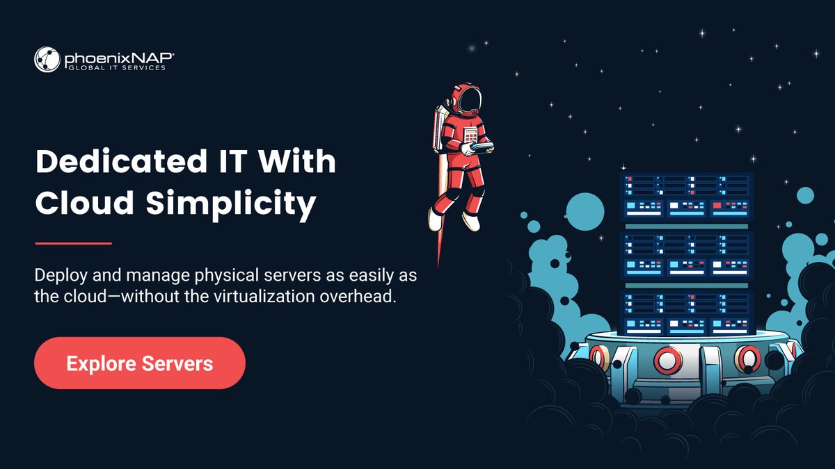 phoenixnap's tweet photo. Deploy and manage physical servers like cloud resources without virtualization overhead or hidden performance trade-offs.

Control meets simplicity. ⚙️

👉 Explore Servers: https://t.co/lgF2l0X77G

#BareMetalCloud #Infrastructure #DevOps #CloudComputing https://t.co/UN8Svt8p3z
