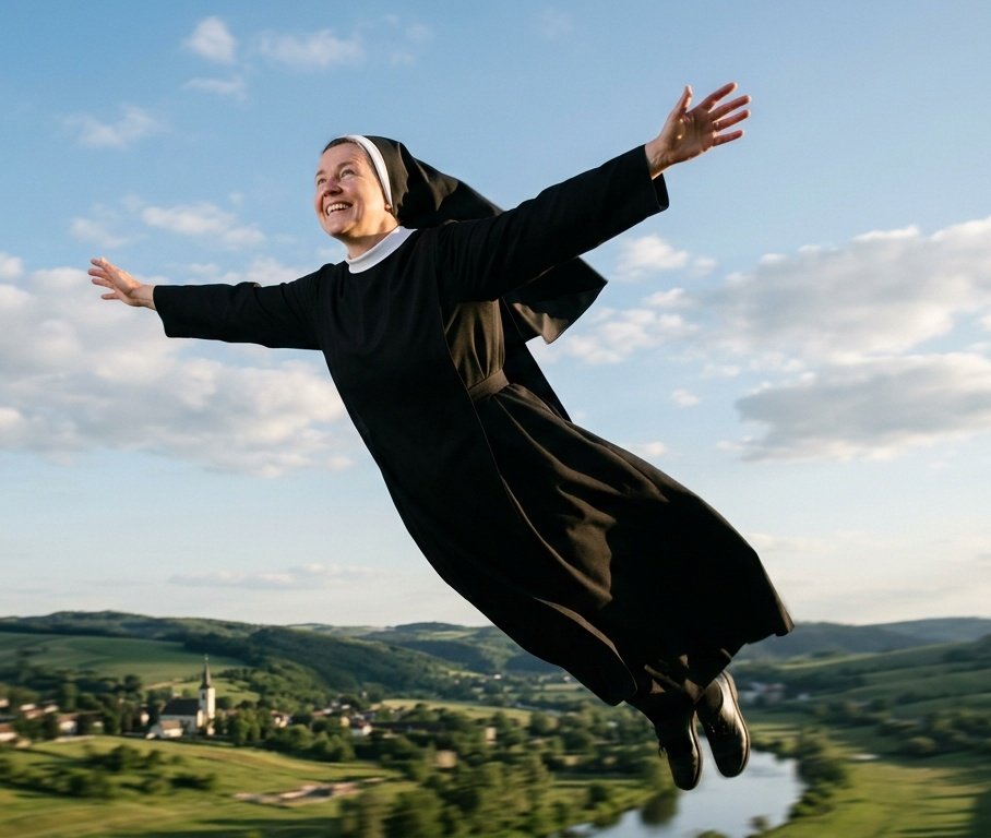 FoxAmandil's tweet photo. What do you call a flying Nun?

a) Bird
b) Plane
c) Nun of the above https://t.co/F1VbXMQQ4X