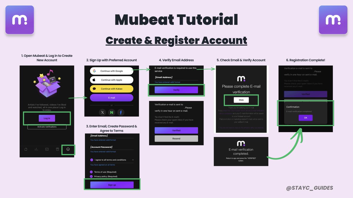 STAYC_GUIDES's tweet photo. 📢🗳️ Mubeat Tutorial for [Music Core]

1️⃣ Quick Info Guide
2️⃣ Create &amp; Register Account
3️⃣ How to Collect Free Votes
4️⃣ How to Buy Votes

#STAYC #스테이씨 #ステイシー https://t.co/4hJVvqzztK