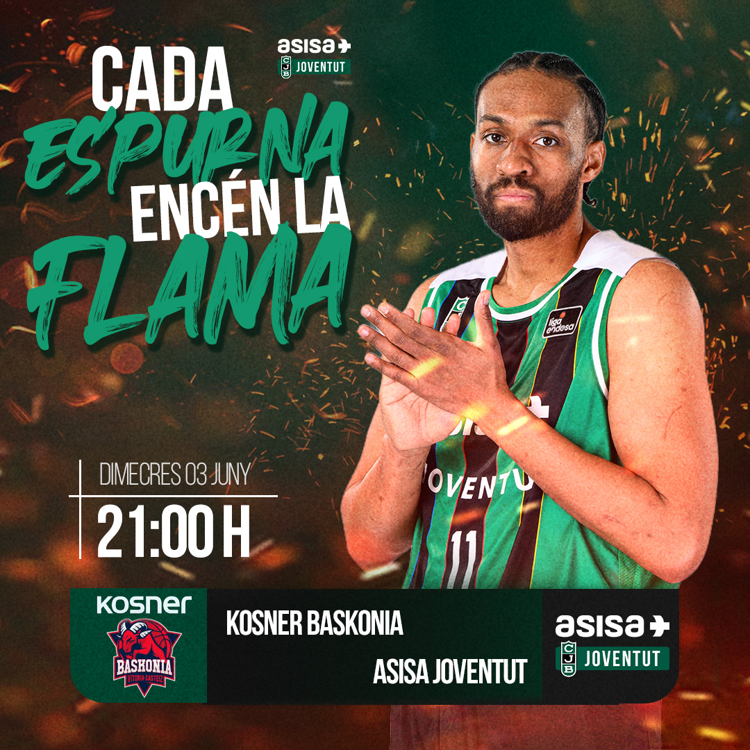 Penya1930's tweet photo. 💥 DIA DE PLAY-OFF!

🏆 Primer partit dels quarts de final @ACBCOM 
🆚 @Baskonia 
⏰ 21h, Buesa Arena
📺 @DAZN_ES i Vamos 
📻 @Esports_bdncom (94.40 FM)

🟩⬛️ A pel primer punt de la sèrie. 𝐅𝐨𝐫𝐜̧𝐚 𝐏𝐞𝐧𝐲𝐚!

#ASISAJoventut #CityOfBadalona https://t.co/cpPzMnddMX