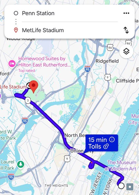 The_Forty_Four's tweet photo. Train tickets from New York to New Jersey MetLife Stadium will cost over $100 in the World Cup!

The ticket usually costs only $12.90, but it was decided to increase them for the World Cup.

In 2022, Qatar had free bus and metro transport for fans.

Pricing out the fans again.. https://t.co/41WcEXAiwP