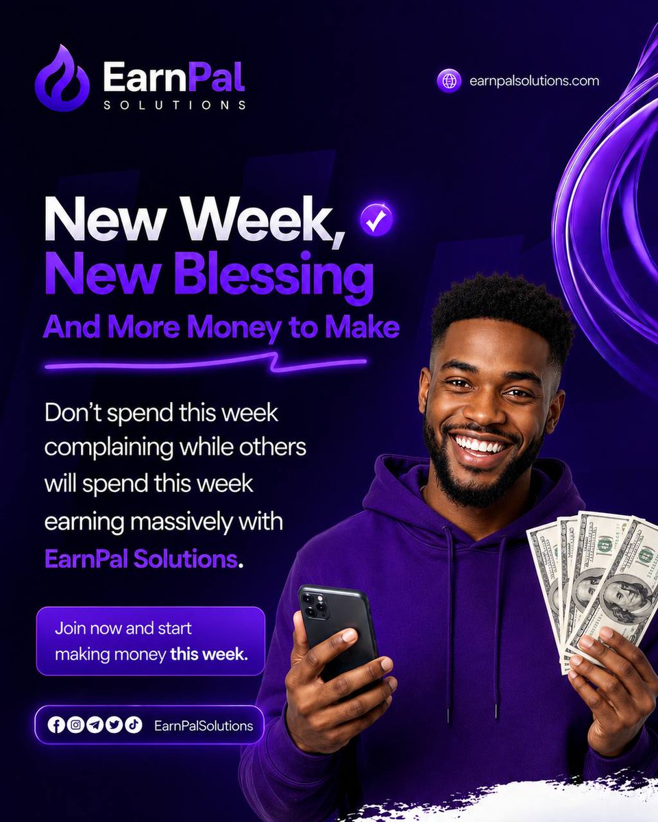 Liaprestig's tweet photo. A new week is here and another fresh opportunity to make money online 💸🔥

That Urgent 2k you’re looking for you can get yr every day on EarnPal. 

Don’t spend this week scrolling social media and complaining without making money…
While smart people will spend this week earning https://t.co/xRRROOdCf5