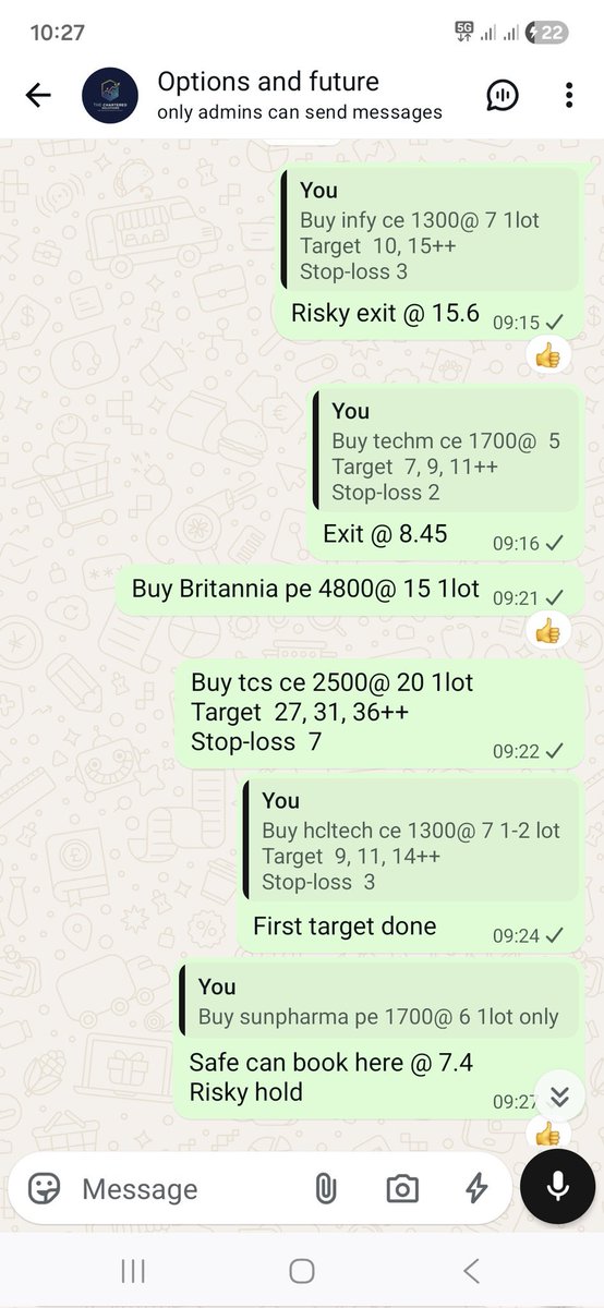 Gourav1104's tweet photo. This month #options_premium_group 11 call /put hit
Today 3 put / 7 call hit
#infy ce 7 to 15.6
#techm ce 5 to 8.45
#HCLTECH ce 7 to 13
#Tcs ce 20 to 35
#Tataelxsi ce 27 to 40
#COFORGE ce 8 to 10.25
#Ntpc pe 1.3 to 1.8
#Kpitech ce 6 to 8.8
#Sunpharma pe 6 to 7.6
#britannia pe 15 to 18
To join premium group message me on WhatsApp @8470961462