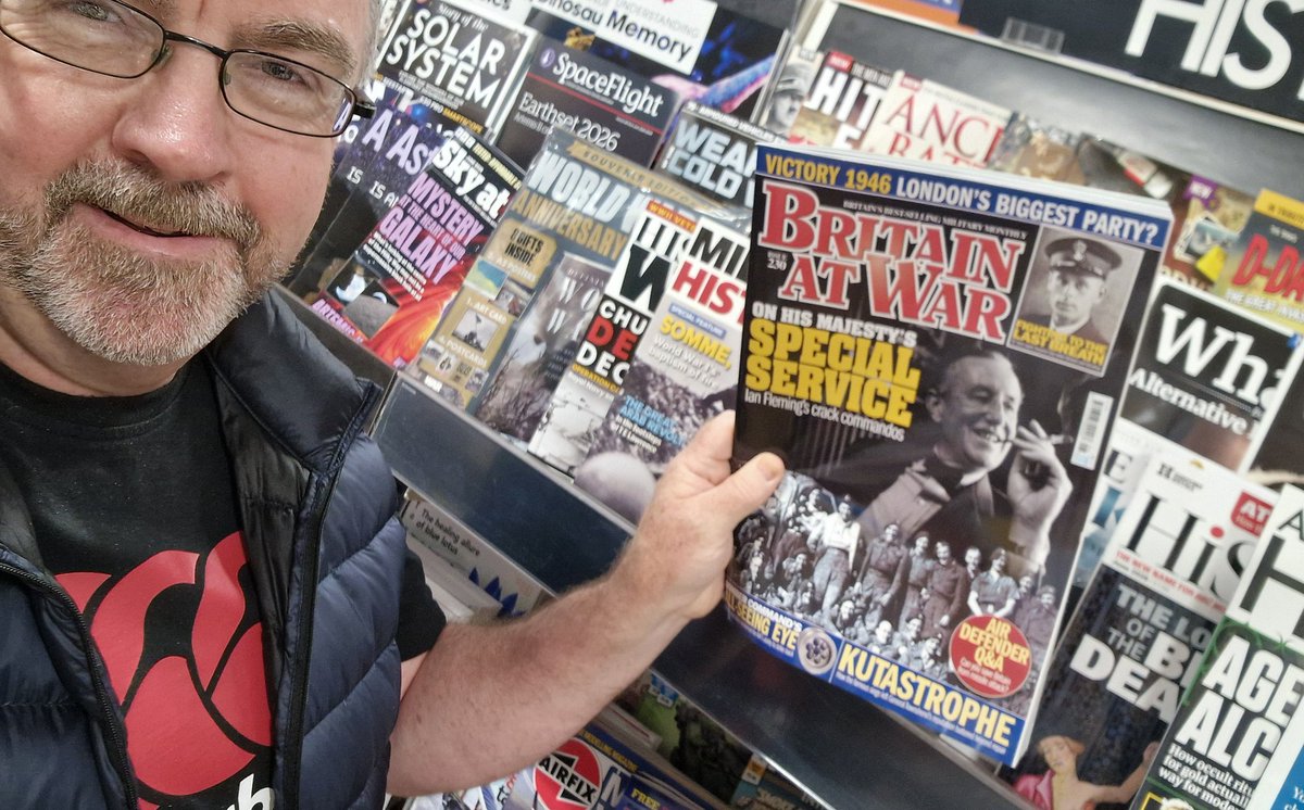 IHistorical's tweet photo. Still exciting to see my article "out in the wild". 
Here in  @WHSmith (or T J Jones as it is now!)
@TheIanFleming @britainatwar https://t.co/0gRh6QeBNe