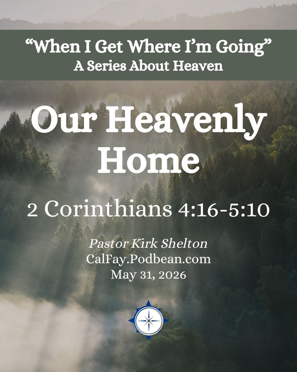 calvaryfay's tweet photo. Listen in as Pastor Kirk shares a message about "Our Heavenly Home." You can find the podcast on Apple Podcasts, Spotify, or at https://t.co/OPKMn2dMAK. https://t.co/XaHX7FmzbO