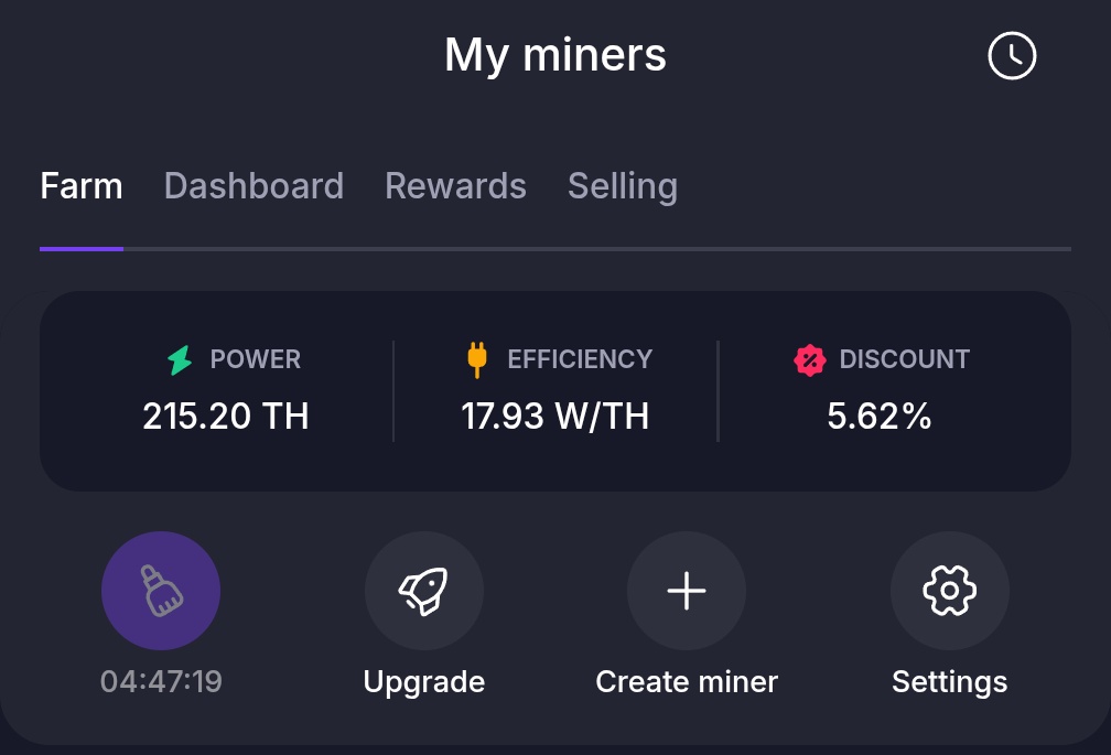 bitblock256's tweet photo. ⚡ POWER 215.20 TH
🔋 EFFICIENCY 17.93 W/TH
⛏️ 9,921 sats/day
🟧 ~$7.29/day
#GoMining https://t.co/HxX76OWN3z