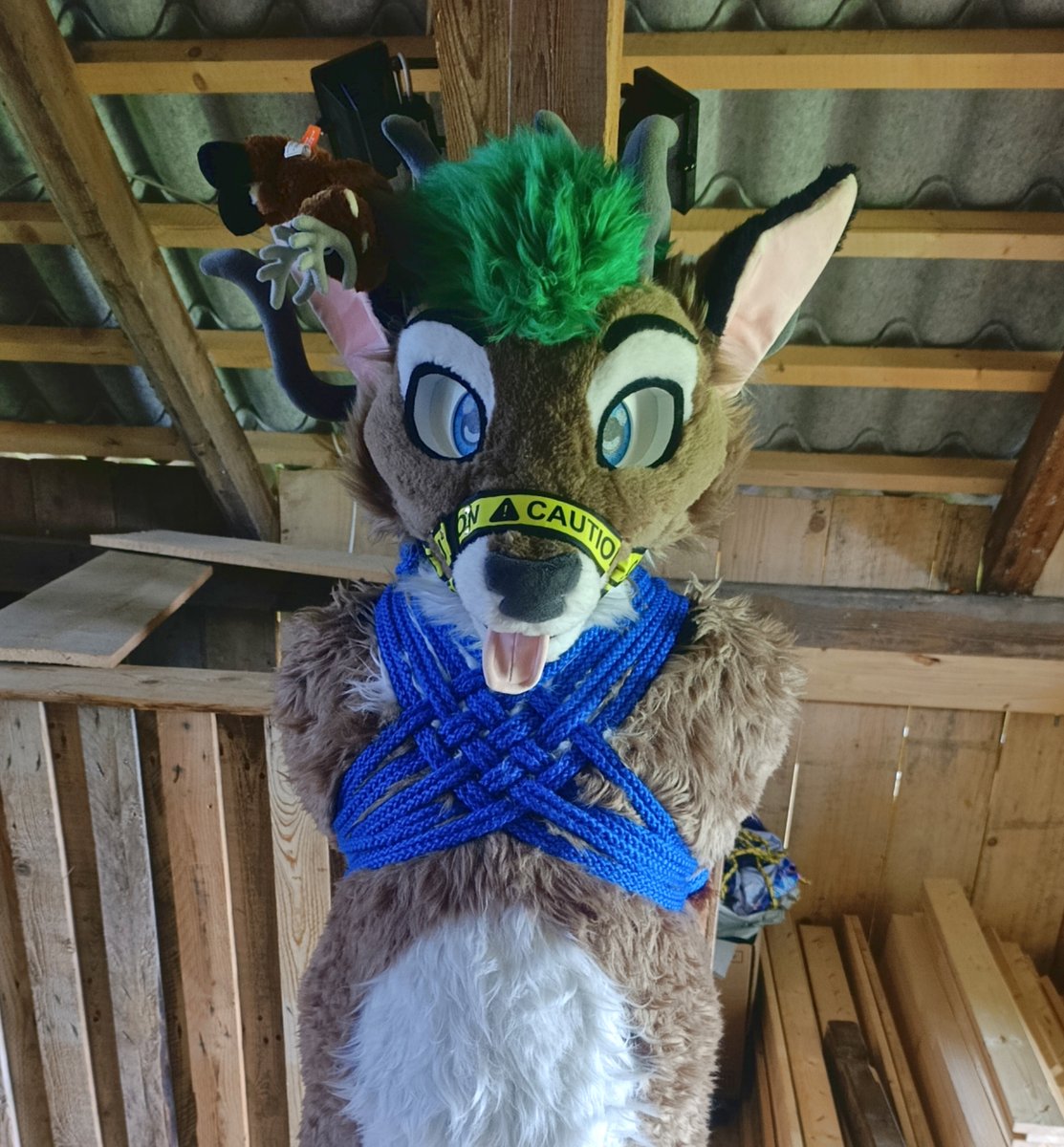 FuSmoki's tweet photo. oh look who visited us again ^^

Fursuiter: @ShipoTheDeer https://t.co/qCr9xEEki5