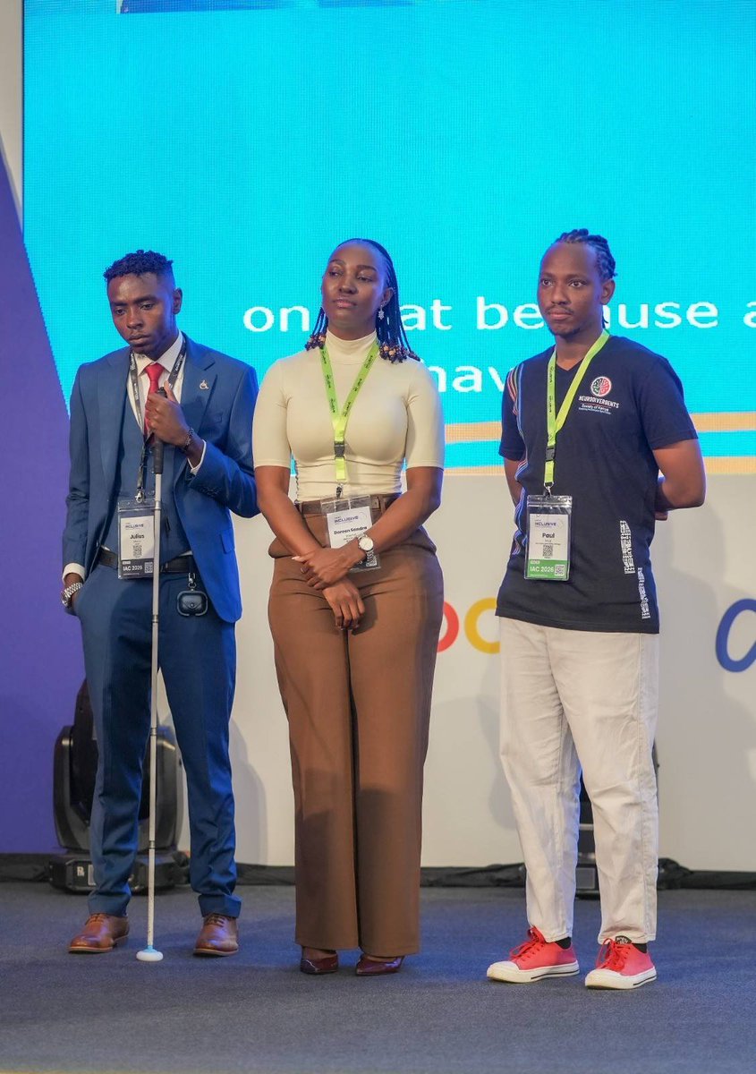 inABLEorg's tweet photo. Youth Voices and Faces of Africa at the #iac2026!

 The youth in Africa arent left behind in the agenda of #InclusiveAfrica2026 . We had youth advocates of People with Disabilities from three African countries:

Julius Mbura, Dorset Kauma, and Orben.

They shared how they are actively advancing the rights, inclusion, and accessibility of persons with disabilities in their communities and countries.

A reminder that meaningful change is already being driven by young voices across the continent.

#DigitalInclusion #YouthAdvocacy #AccessibilityForAll #inclusiveai #assistivetechnology