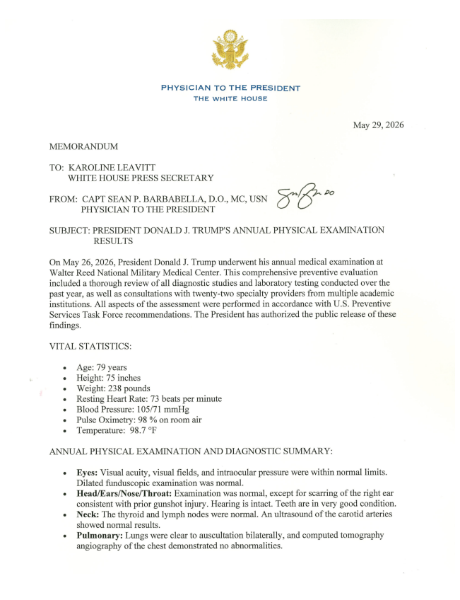 ComploploWatch's tweet photo. Le 3ᵉ #CheckUp annuel en 13 mois de Donnie #Trump avait lieu le 26 mai. La @WhiteHouse a promis la publication du rapport le jour même.
Finalement ça a pris presque une semaine de rédiger une lettre présentable, publiée quasi en catimini, le vendredi soir à 23 heures ! 🏥
1/7 https://t.co/wb0kXE1U5X
