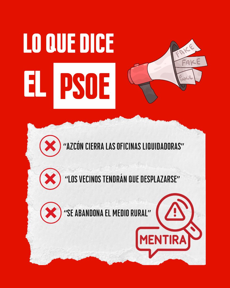 PPdeZaragoza's tweet photo. 📣 Desmontamos el bulo del PSOE sobre las Oficinas Liquidadoras.

➡️ Te contamos la verdad en menos de 1 minuto. https://t.co/Z5TfKEa5XL