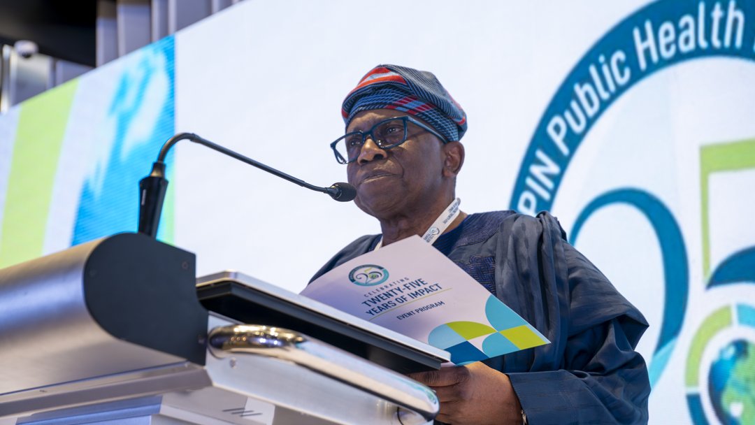 APINNigeria's tweet photo. Happening Now: Address from our Keynote Speaker, Nigeria's former Minister of Health and Nigeria's Ambassador Designate to Canada, Professor Isaac Adewole
#APINat25
#APINInitiatives
#ThisIsAPIN
#WorkAtAPIN https://t.co/NcFxW5Jbl4