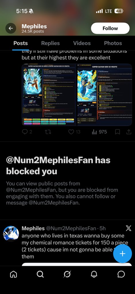 OmDokkan's tweet photo. @Quaker_DB I have literally never interacted with them (not even once) and I’m somehow blocked lol https://t.co/KMrIIIXLdW