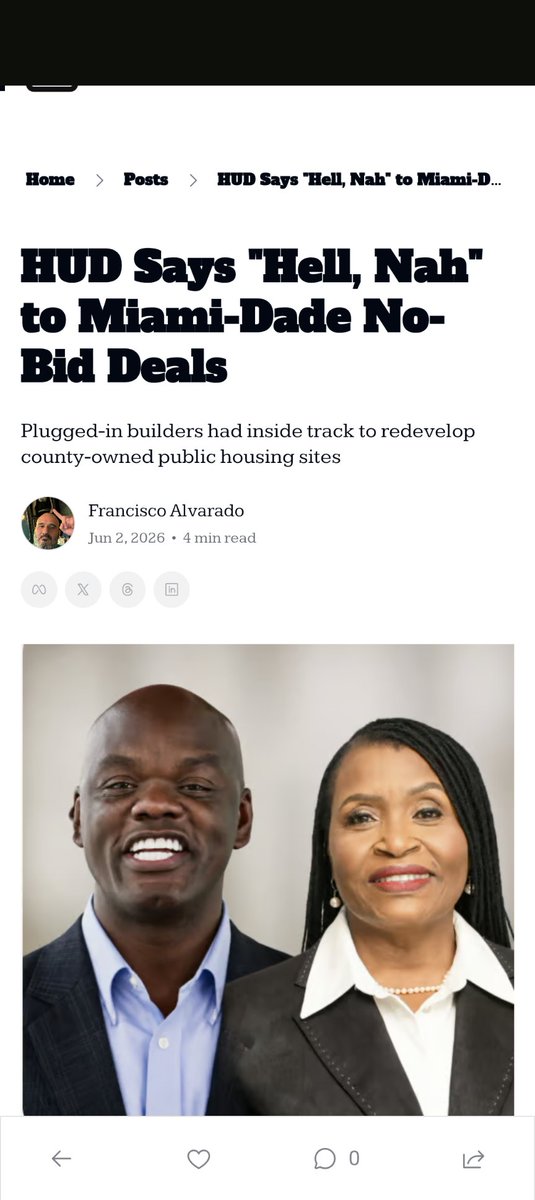 thefrankness's tweet photo. The first edition of The Miamian, my newsletter about crime, corruption and controversy is up! Check it out and subscribe: https://t.co/htQ1yePRTo https://t.co/2b52dLvPMu