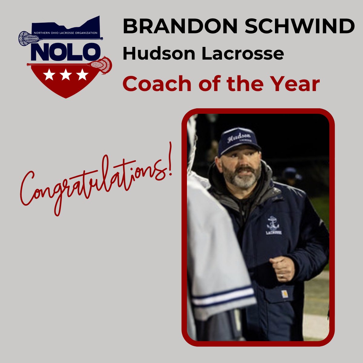 uslaxnorthcoast's tweet photo. Congratulations to @bschwind2 of @HudsonHSLax  on being chosen Coach of the Year. https://t.co/F3dTRIt38o