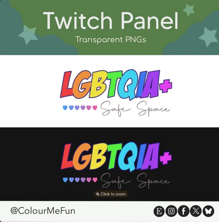ColourMeFun's tweet photo. Happy Pride Month!🌈

As a proud ally, I wanted to share a little something with the  community. I've created these Pride-themed Twitch panels &amp; I'd love for anyone who wants one to have it — FREE!💜

Just drop a comment or a DM me! 

#PrideMonth #LGBTQIA https://t.co/kyVYkk0KoU