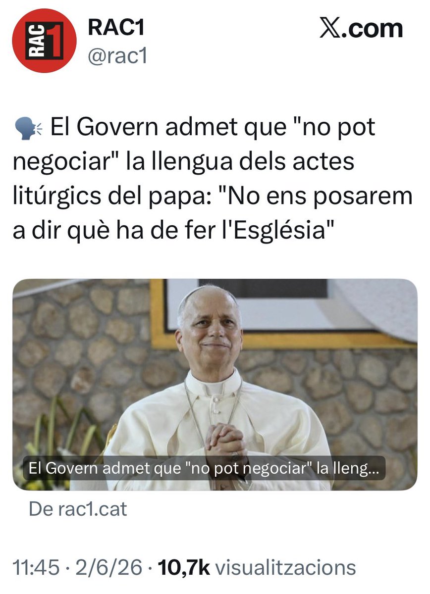 viquirepublica's tweet photo. A casa nostra no se’ls pot demanar, ni negociar que respectin la nostra llengua, perquè “no es pot dir a l’Església què ha de fer”.

Al Parlament Europeu, a més de 1.000 km d’aquí, doblegaran 27 estats i el català serà oficial, innegociable i plenament garantit.

Per fer-lo respectar d’on és, no tenen força. 
Per imposar-lo a Europa, vent en popa tu! 

Fins quan ha de durar la pressa de pél?