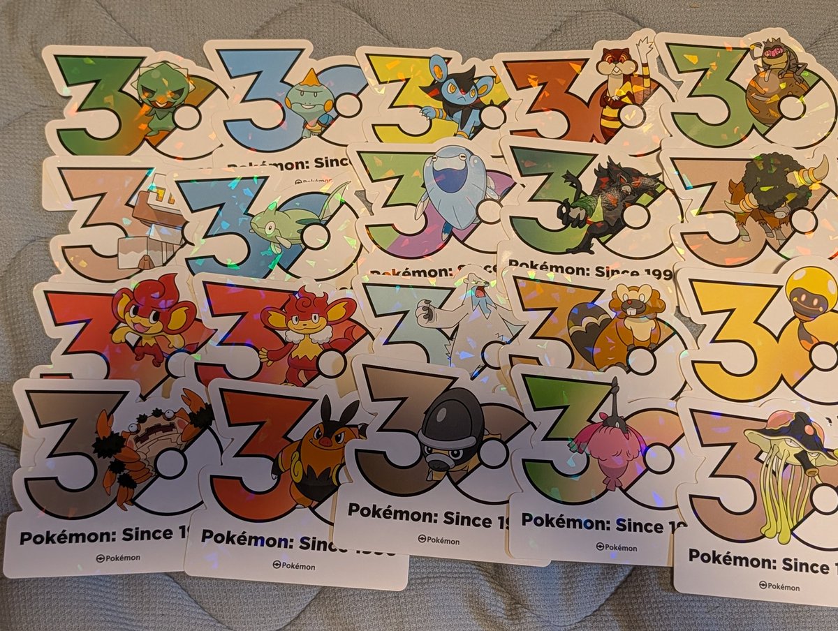 tom_ten0's tweet photo. ポケモン 30周年 メガフェスタ 韓国 ステッカー 交換 譲渡

譲
画像1-4

求
画像5、各300＋送料

複数提供○
1部画像4から抱き合わせ希望あり
求め以外も検討します為お声がけ下さい https://t.co/QD5n1Tsz2m