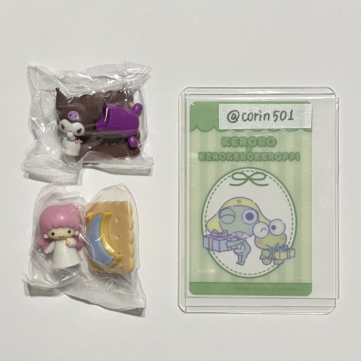 corin501's tweet photo. チョコサプ　サンリオ　交換

【譲】クロミ　ララ

【求】けろっぴ 決まり次第 キティ

郵送交換希望

申し訳ありませんが、Xでのお取引経験がない方はご遠慮ください。

お気軽にお声がけください！ https://t.co/WaBh7Jzqhr