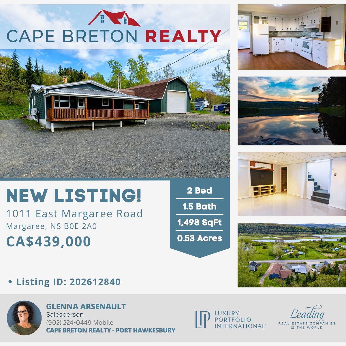 RealtyCape's tweet photo. New Listing | Scenic Margaree River Living!

A 2-bed, 1.5-bath home near the famous Margaree River, surrounded by nature, outdoor adventure, and river views.

Full details below!
https://t.co/ttme2WWmtb https://t.co/wVf28JXu30