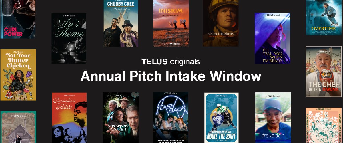 BLKScreenOffice's tweet photo. TELUS originals is pleased to announce our annual Pitch Intake Window is now open from June 1 to 30, 2026.

Learn more: https://t.co/PAPylsiImn https://t.co/ZKIKG470gj