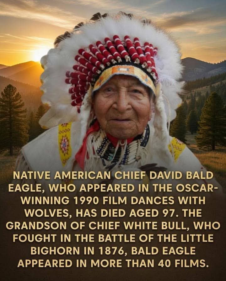 Native_Legends's tweet photo. David Bald Eagle, a veteran Native American elder and actor, has left an enduring legacy after passing away at the age of 97. His remarkable work bridged the gap between Native history and Hollywood storytelling. Bald Eagle's role in the Academy Award-winning film Dances with https://t.co/tL807E1ce6