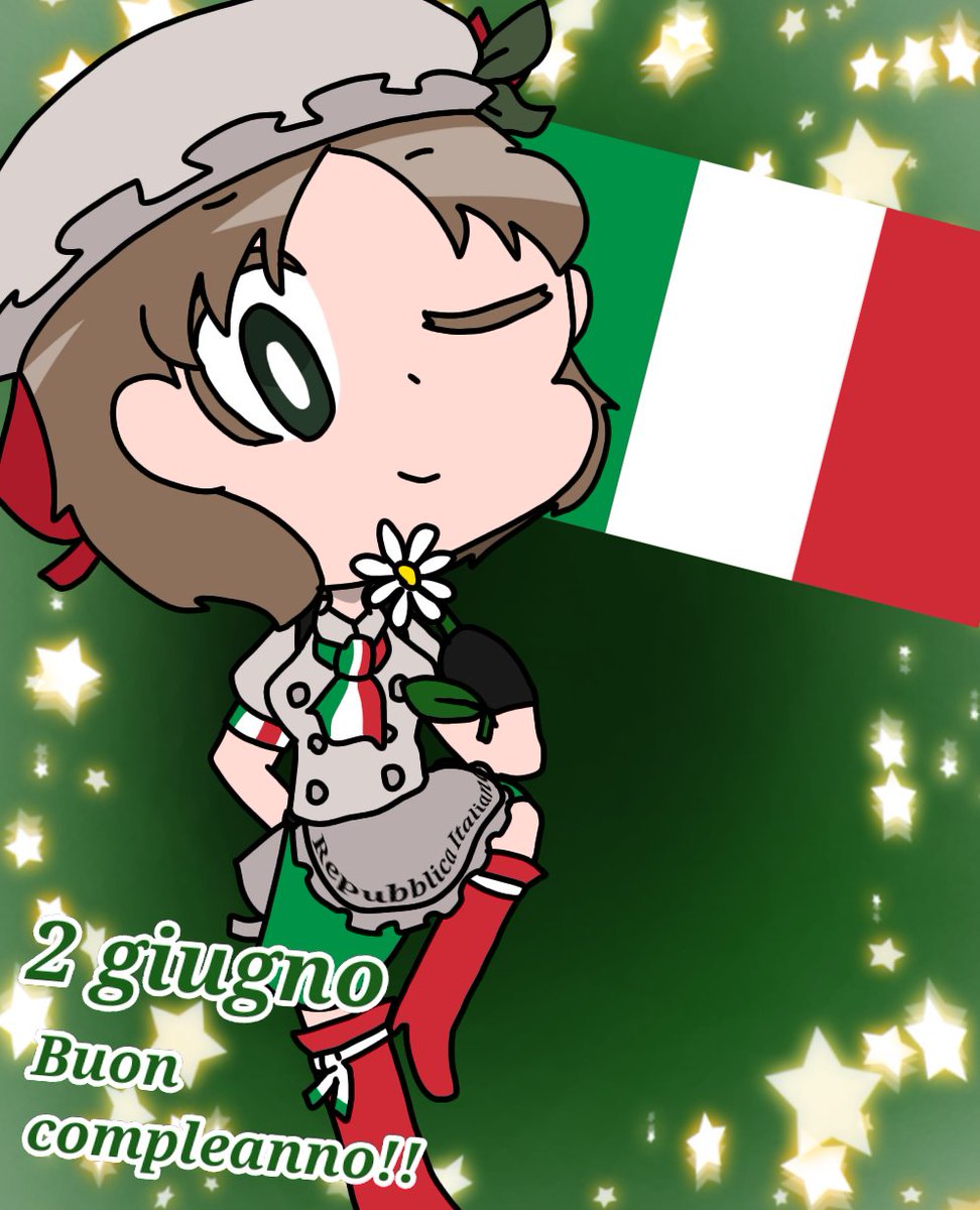 Teinawa_RSA's tweet photo. #こっかちゃん
#国擬人化
🇮🇹共和制移行80周年おめでと🍆！(🇮🇹) https://t.co/HijANUfbgJ