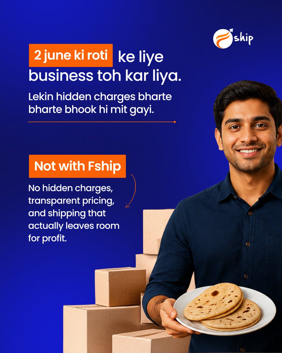 FshipIndia's tweet photo. Running a business is already expensive enough.
Your shipping partner shouldn't make it worse.

No hidden charges.
No unpleasant surprises.
Just straightforward shipping with @FshipIndia . https://t.co/1MqCV0Rzw5