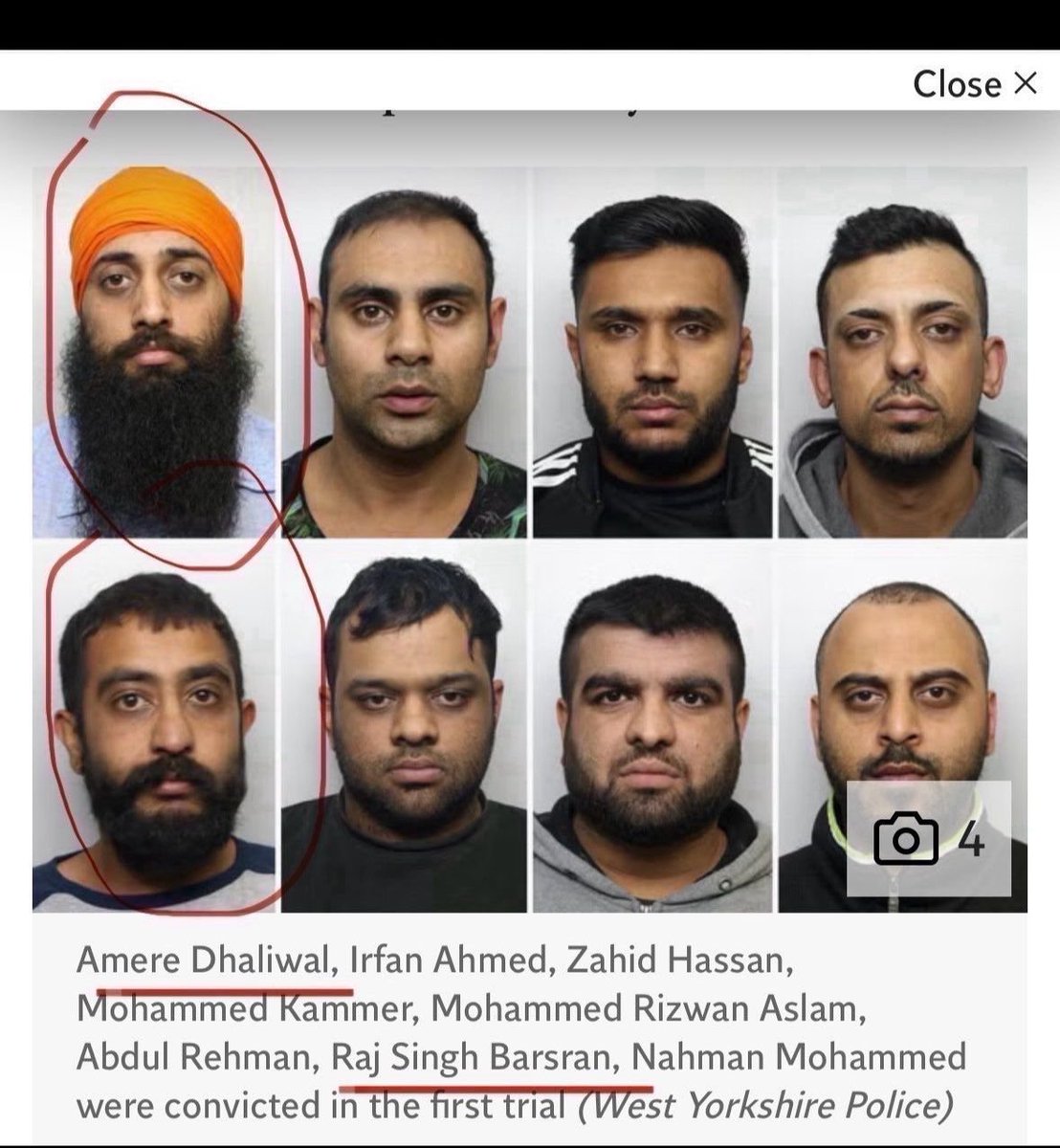 JamesHarvey2503's tweet photo. Sikhs were also involved in the UKs grooming gang scandal.

Here are some from the rape gang in Huddersfield. https://t.co/hoY1lKS7Bo
