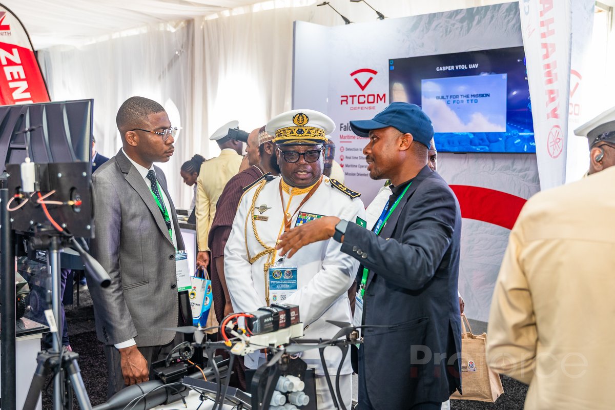 Proforcedefence's tweet photo. Proforce at the Nigerian Navy 70th Anniversary Exhibition.

We were honored to host the Honourable Minister of Defence, Gen. CG Musa, the Governor of Kwara State, senior Nigerian Navy leadership, and naval chiefs from across Africa.

#NigerianNavy70 #Proforce #Defence #Technology https://t.co/BhboqxExA1