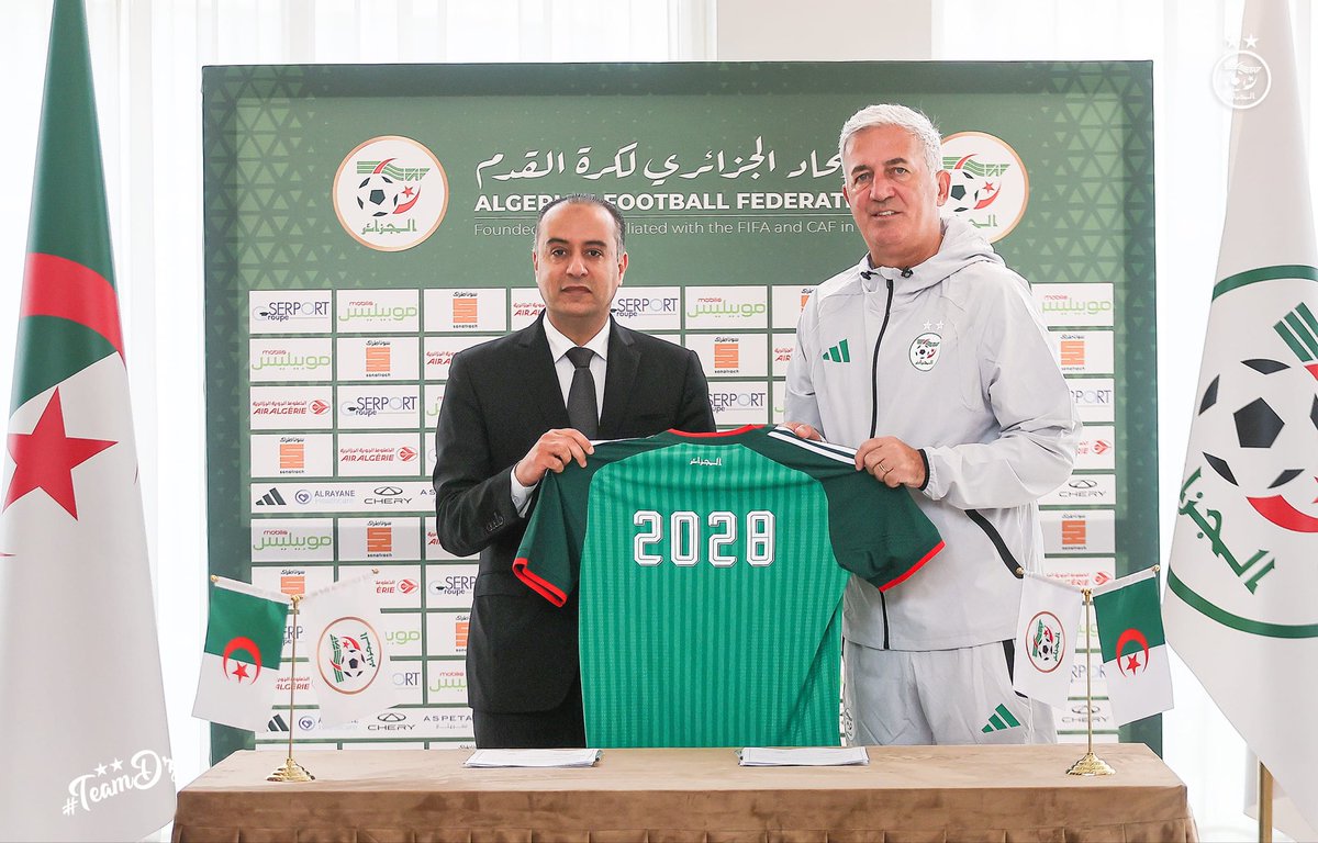 NewStadiumsDZ's tweet photo. Donc Petković est prolongé jusqu’en 2028 alors qu’il peut possiblement perdre les 3 matchs ! Sérieusement ? C’est normal de prolonger avant une compétition ?

Si ça tourne mal, il faudra le virer en lui payant une grosse indemnité puisqu’il lui restera encore 2 ans de contrat ? https://t.co/V86Efox1cN
