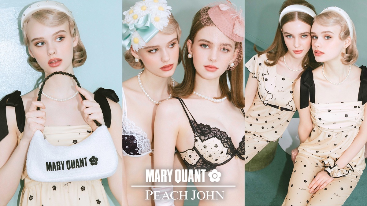 peach_john's tweet photo. 🏵️𝐌𝐀𝐑𝐘 𝐐𝐔𝐀𝐍𝐓 × 𝐏𝐄𝐀𝐂𝐇 𝐉𝐎𝐇𝐍 🏵️

＼　6.24 (wed) 発売✨ ／
人気コスメ・ファッションブランド「MARY QUANT（マリークワント）」との
第3弾となるコラボレーションコレクションが登場！

即完売した前コラボに引き続き、
MARY QUANTを象徴するデイジーモチーフをふんだんに詰め込んだ、
レトロで華やかな印象のランジェリーやルームウェアなど、
下着2型、ルームウェア3型、ファッション雑貨2型の計7型がラインナップ💓

https://t.co/4Pbl1cnAfn

🏵️販売場所🏵️
・PEACH JOHN公式通販サイト
・全国のPEACH JOHN / SALON by PEACH JOHN銀座店 / PJ BASIC by PEACH JOHN梅田店、新百合ヶ丘店
*アウトレット店を除く
※マリークワント全国のショップ及びマリークワントオンラインショップではお取り扱いがございません。

#peachjohn #ピーチジョン
#MARYQUANT #マリークワント