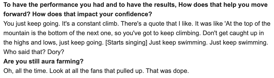spencernusbaum_'s tweet photo. Nasim Nunez just gave the post-game interview of the season after the best game of his career. 

Here it is in its entirety, which includes his nickname for Bobby Witt Jr., an inspirational quote, a Finding Nemo reference, and much, much more: https://t.co/nqgmWkgZ4f