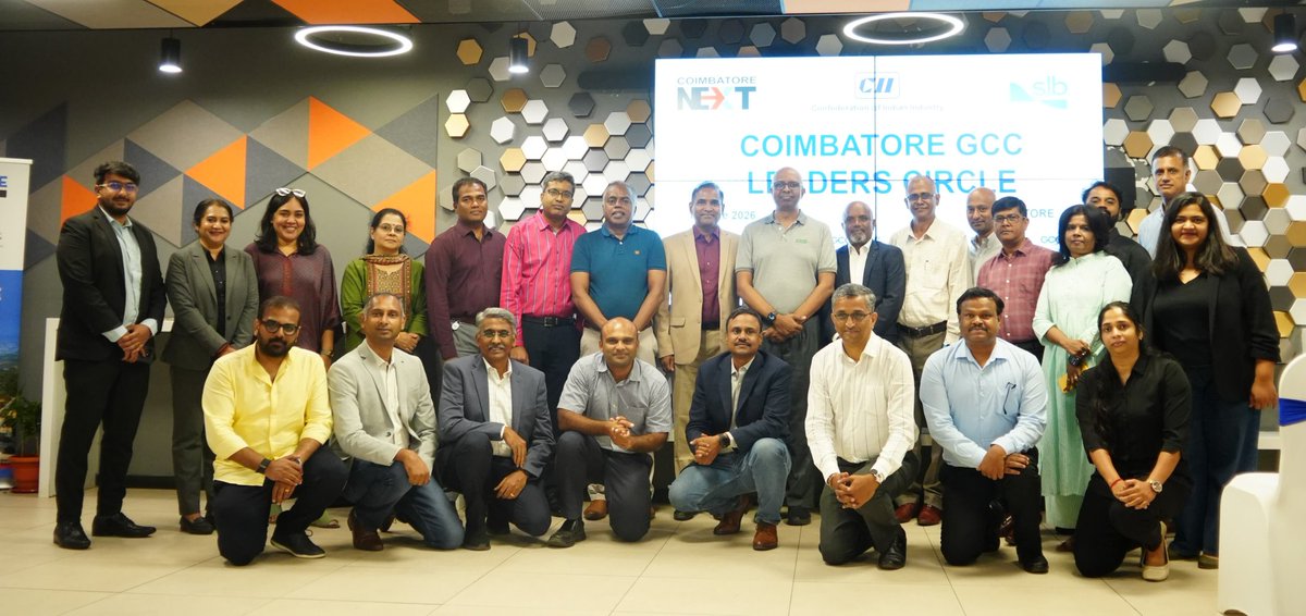 tweetKishorec's tweet photo. CII Coimbatore convenes first GCC Leaders Circle to advance City's GCC Ambitions. 

🔹As a part of the Taskforce three-year roadmap, CII Coimbatore organised the inaugural GCC Leaders Circle Meeting , bringing together over 40 GCCs operating in Coimbatore, along with organisations exploring opportunities to establish GCC operations in the city.

🔹The meeting aimed to introduce the vision and objectives of the GCC Task Force and Coimbatore NXT while creating a platform for continuous engagement and collaboration among GCC leaders.

🔹The discussions focused on opportunities and challenges associated with operating GCCs in Coimbatore, including talent availability, skill development, infrastructure, industry-academia collaboration, policy support, and other measures required to strengthen the city's GCC ecosystem. 

🔹The interaction also enabled CII to gather valuable industry inputs and policy recommendations for taking forward with the relevant stakeholders.

🔹Through the GCC Leaders Circle, CII Coimbatore aims to work closely with industry leaders to build a robust talent and innovation ecosystem, address key challenges, and accelerate Coimbatore's emergence as a preferred destination for Global Capability Centres.

@FollowCII