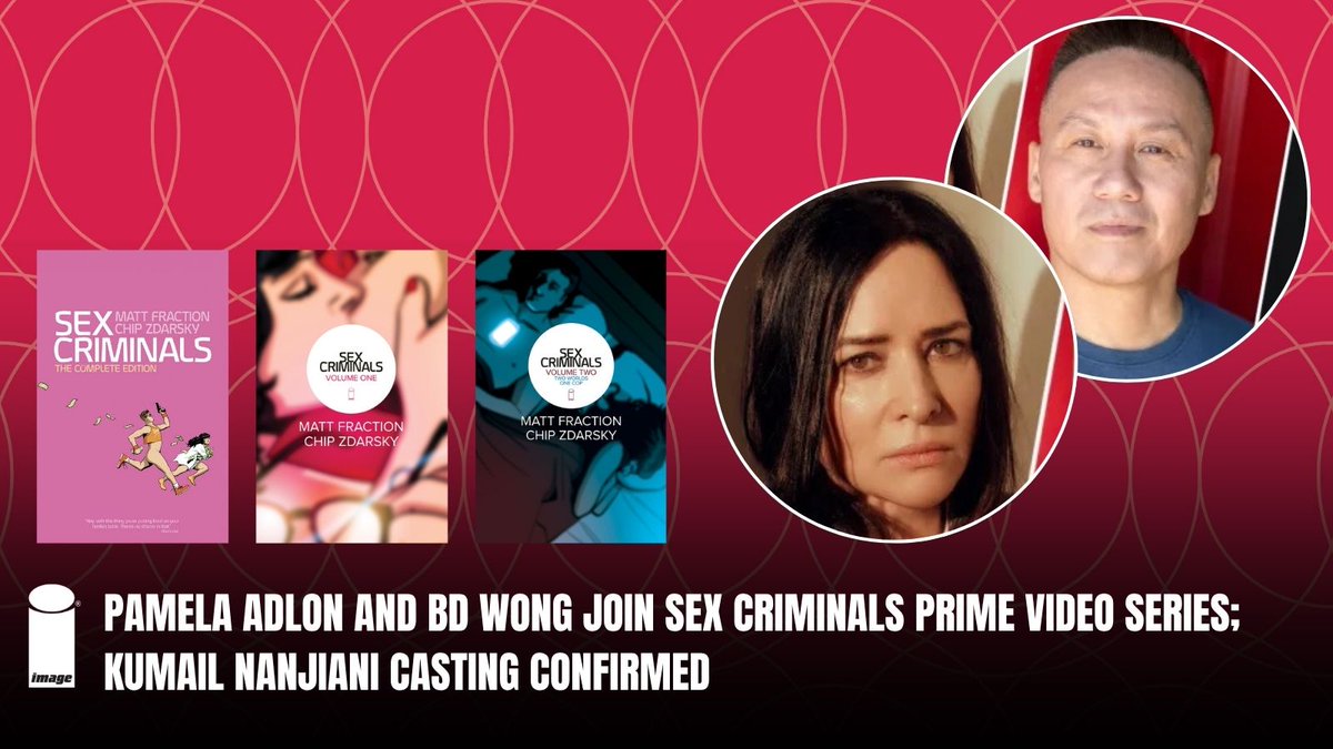 ImageComics's tweet photo. Deadline reports that Pamela Adlon and BD Wong have joined the cast of the Prime Video adaptation of SEX CRIMINALS, created by Matt Fraction and Chip Zdarsky, with Kumail Nanjiani’s role now confirmed.
https://t.co/iWJNYq383w https://t.co/OXbpqKIGTM